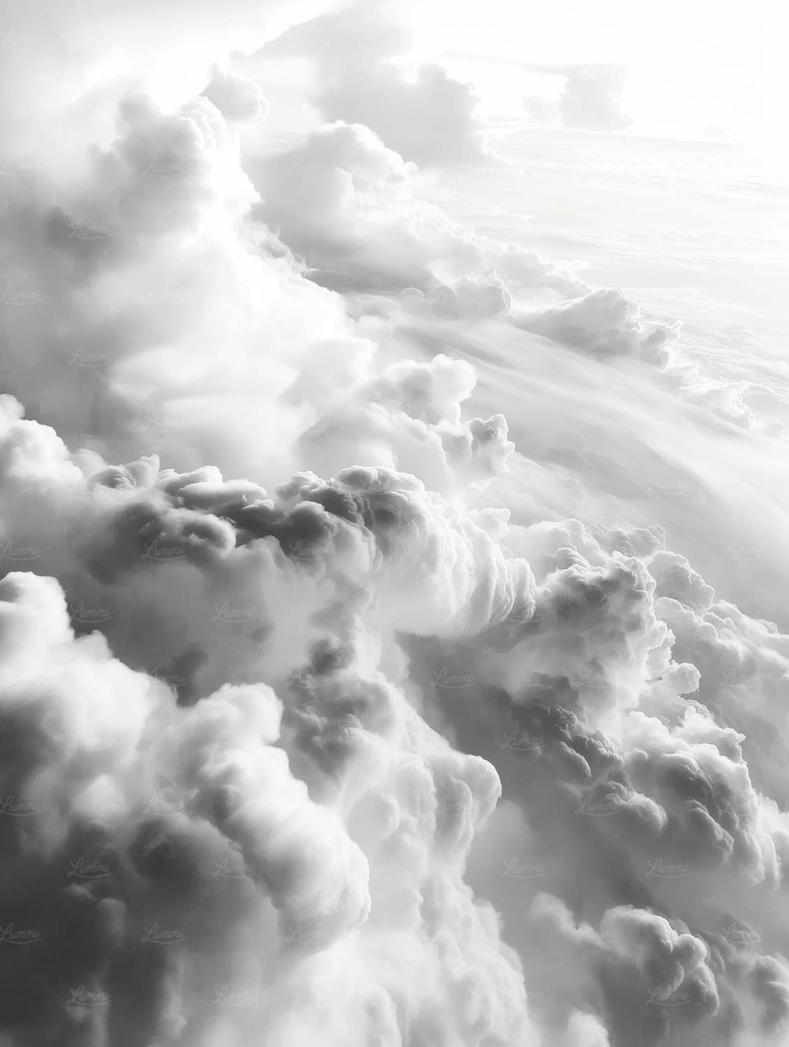Dramatic layered cloud filling the whole frame